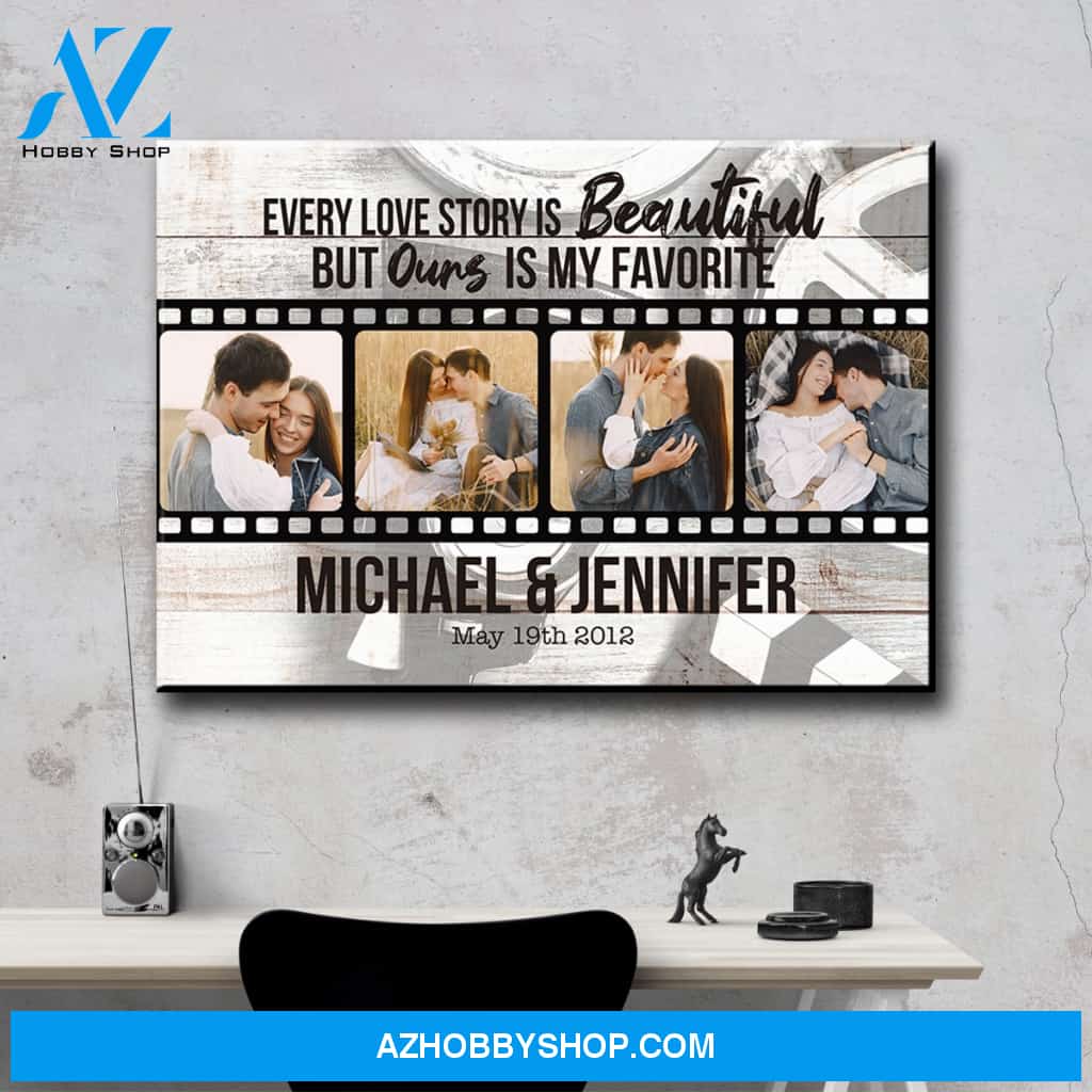 Our Love Story Photos Premium Canvas