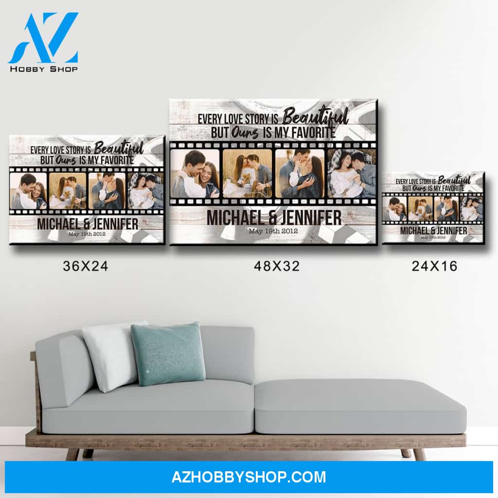 Our Love Story Photos Premium Canvas