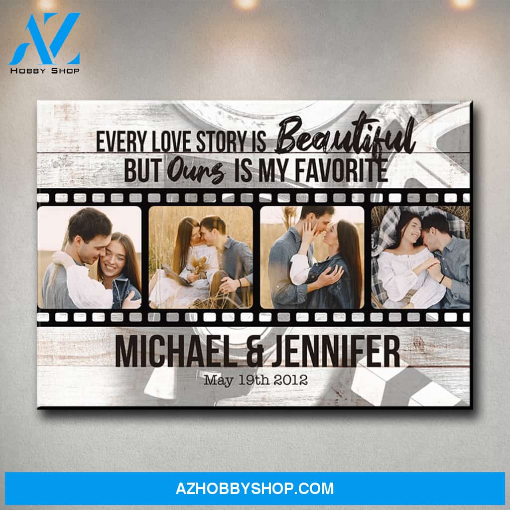 Our Love Story Photos Premium Canvas