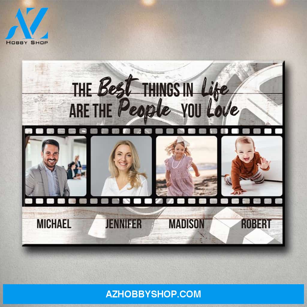 Our Love Story Photos Saying 3 Premium Canvas