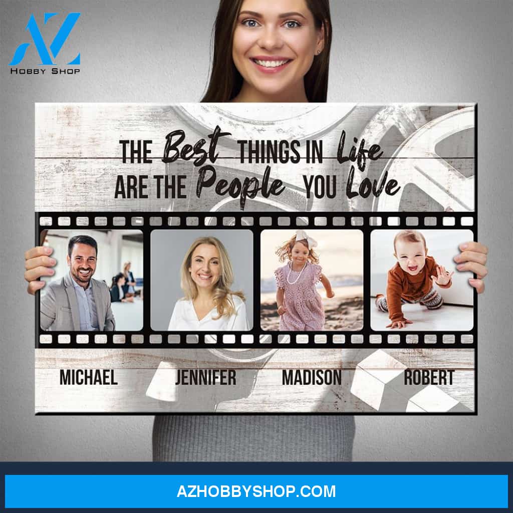 Our Love Story Photos Saying 3 Premium Canvas