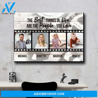 Our Love Story Photos Saying 3 Premium Canvas