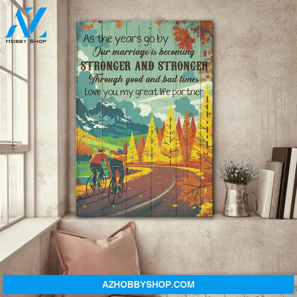 Our marriage is becoming stronger through good & bad times Couple Portrait Canvas Prints - Wall Art