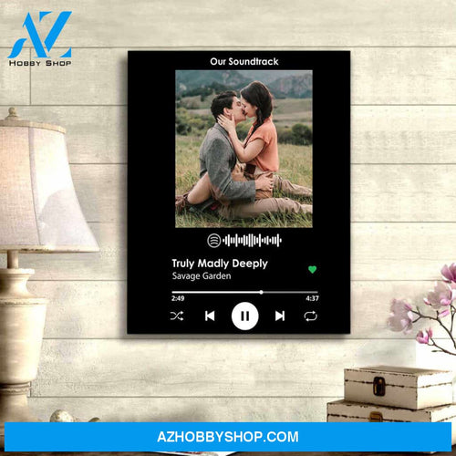 Personalized Canvas, Our Soundtrack Canvas Wall Art, Gift For Him And Her, Best Friend Birthday Gifts