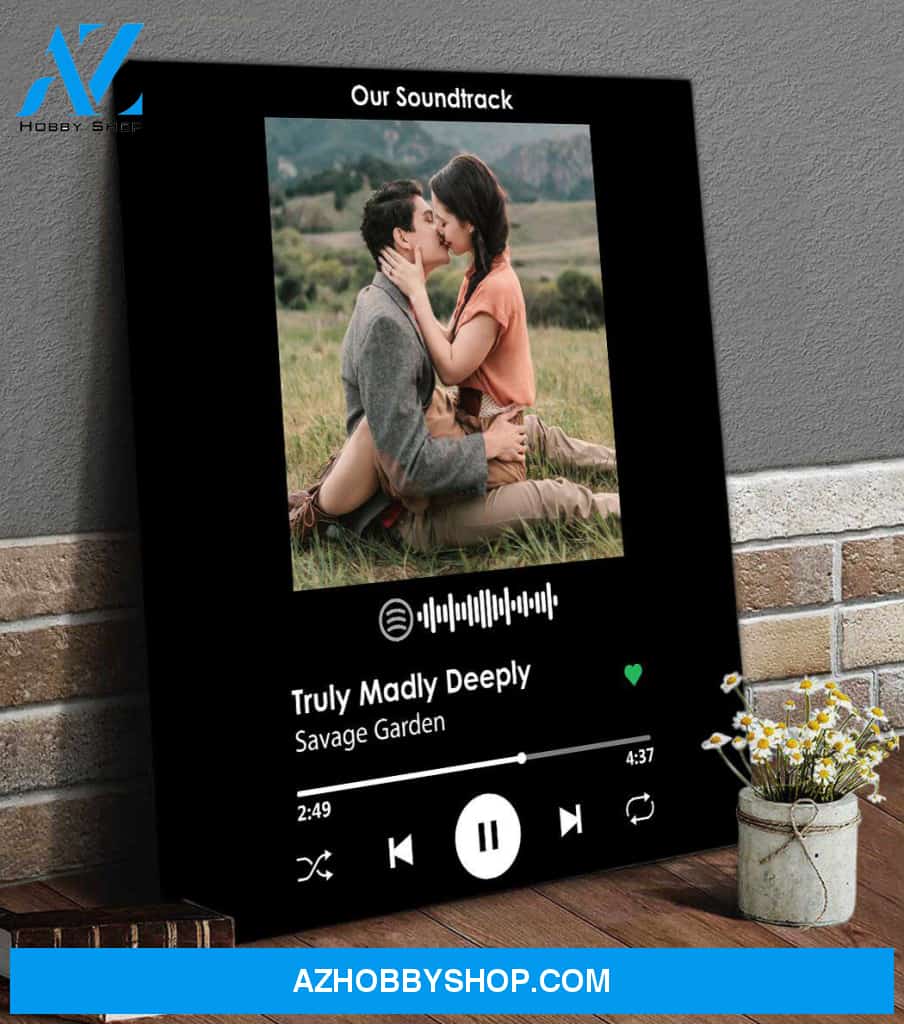 Personalized Canvas, Our Soundtrack Canvas Wall Art, Gift For Him And Her, Best Friend Birthday Gifts