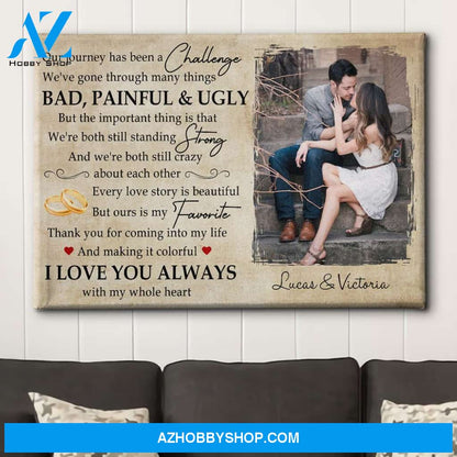 Our Story Is My Favorite - Personalized Custom Photo Canvas