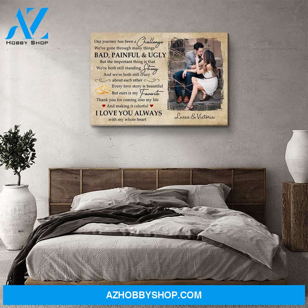 Our Story Is My Favorite - Personalized Custom Photo Canvas