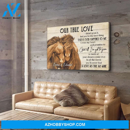 Our True Love - Personalized Custom Name Canvas