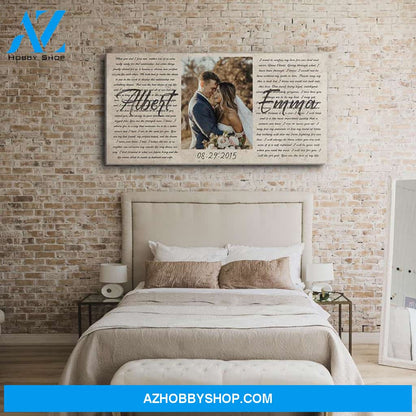 Our Vows - Personalized Custom Photo Canvas