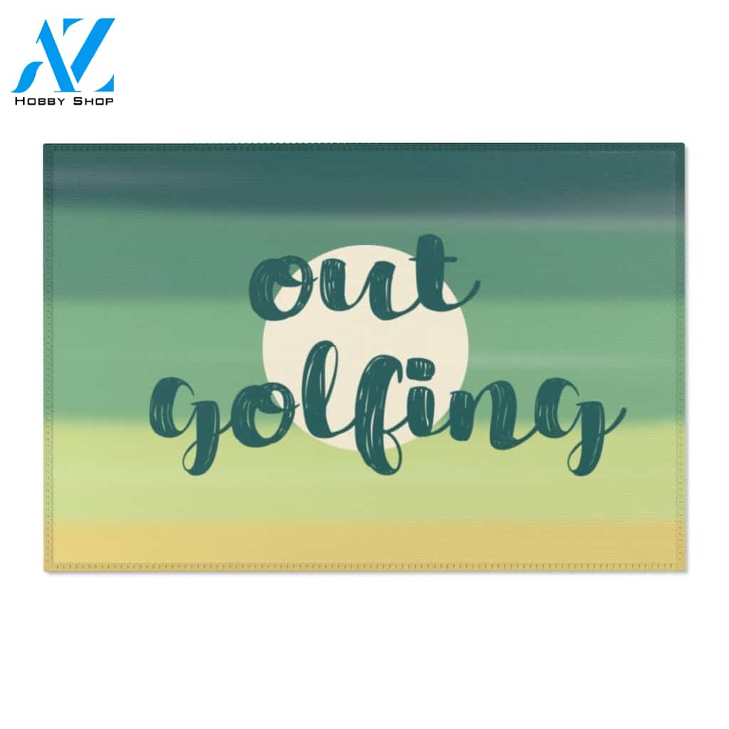 Out Golfing Sports Doormat Indoor And Outdoor Mat Entrance Rug Sweet Home Decor Housewarming Gift Gift For Golfers Friend Family Golf Lovers