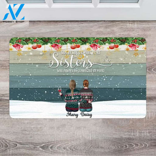 Personalized Outdoor Christmas Doormats - Cute Gifts For Sister - Up To 5 Girls