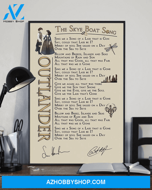 Outlander The Skye Boat Song Lyrics Signature Music Wall Decor Canvas And Poster, Wall Decor Visual Art