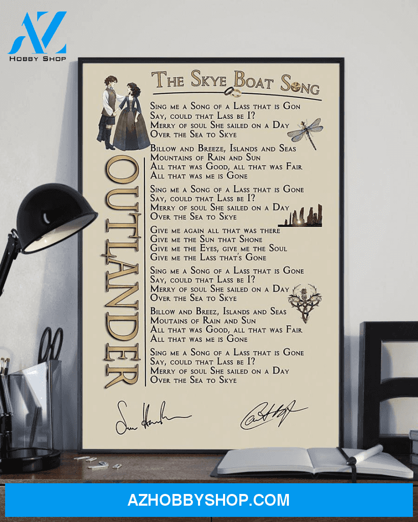 Outlander The Skye Boat Song Lyrics Signature Music Wall Decor Canvas And Poster, Wall Decor Visual Art