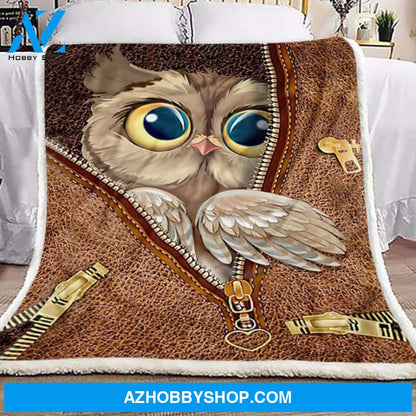 Owl Blanket, Cute Owl Fleece Blanket