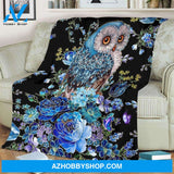 Owl Blanket Floral Blanket Gift For Cat Lover Family Friend Birthday Gift Home Decor Bedding Couch Sofa Soft And Comfy Cozy