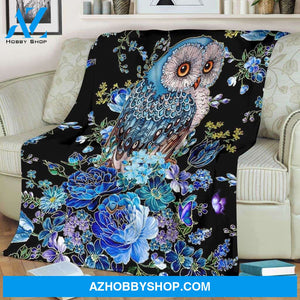 Owl Blanket Floral Blanket Gift For Cat Lover Family Friend Birthday Gift Home Decor Bedding Couch Sofa Soft And Comfy Cozy