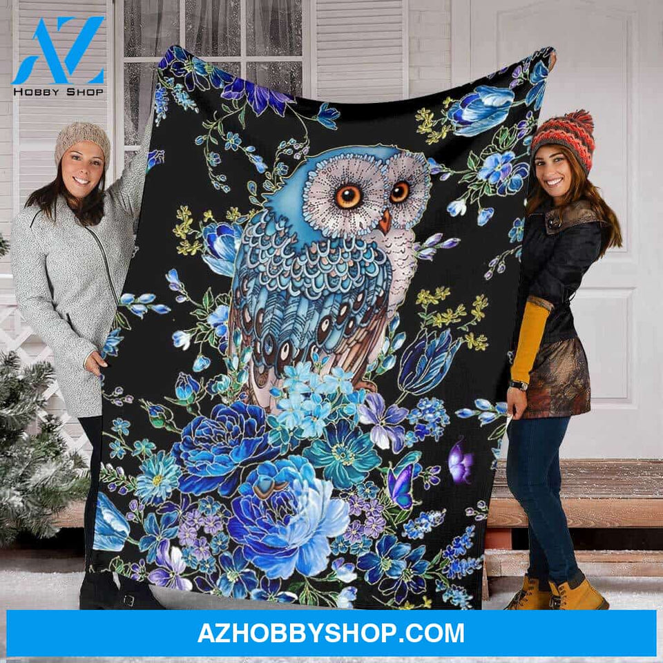 Owl Blanket Floral Blanket Gift For Cat Lover Family Friend Birthday Gift Home Decor Bedding Couch Sofa Soft And Comfy Cozy