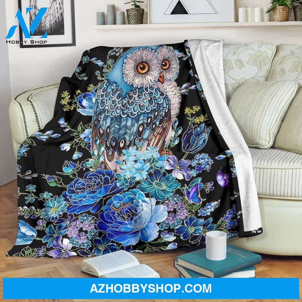 Owl Blanket Floral Blanket Gift For Cat Lover Family Friend Birthday Gift Home Decor Bedding Couch Sofa Soft And Comfy Cozy