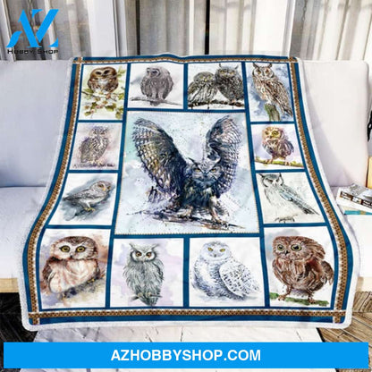 Owl Blanket, Gift For Owl Lovers