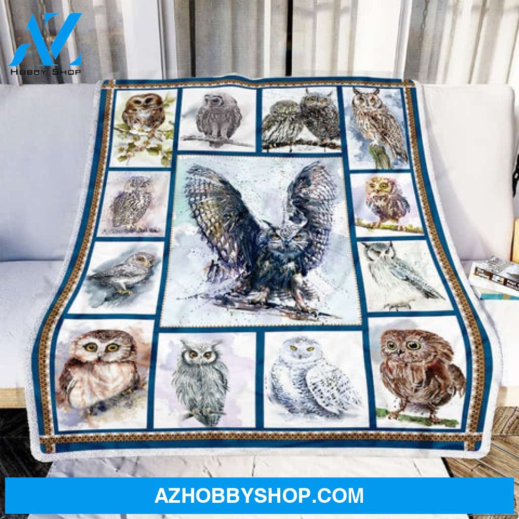 Owl Blanket, Gift For Owl Lovers