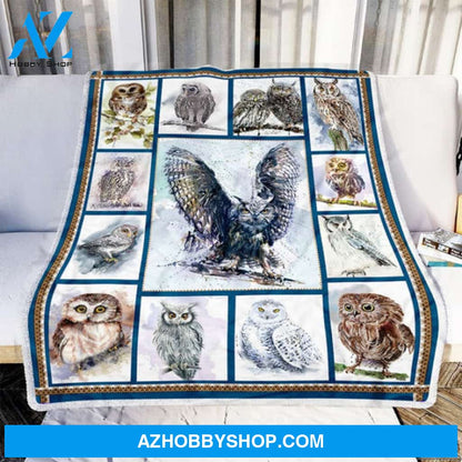 Owl Blanket, Gift For Owl Lovers