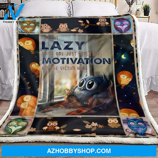 Owl Blanket, I'm Not Lazy Owl, Owl Lover