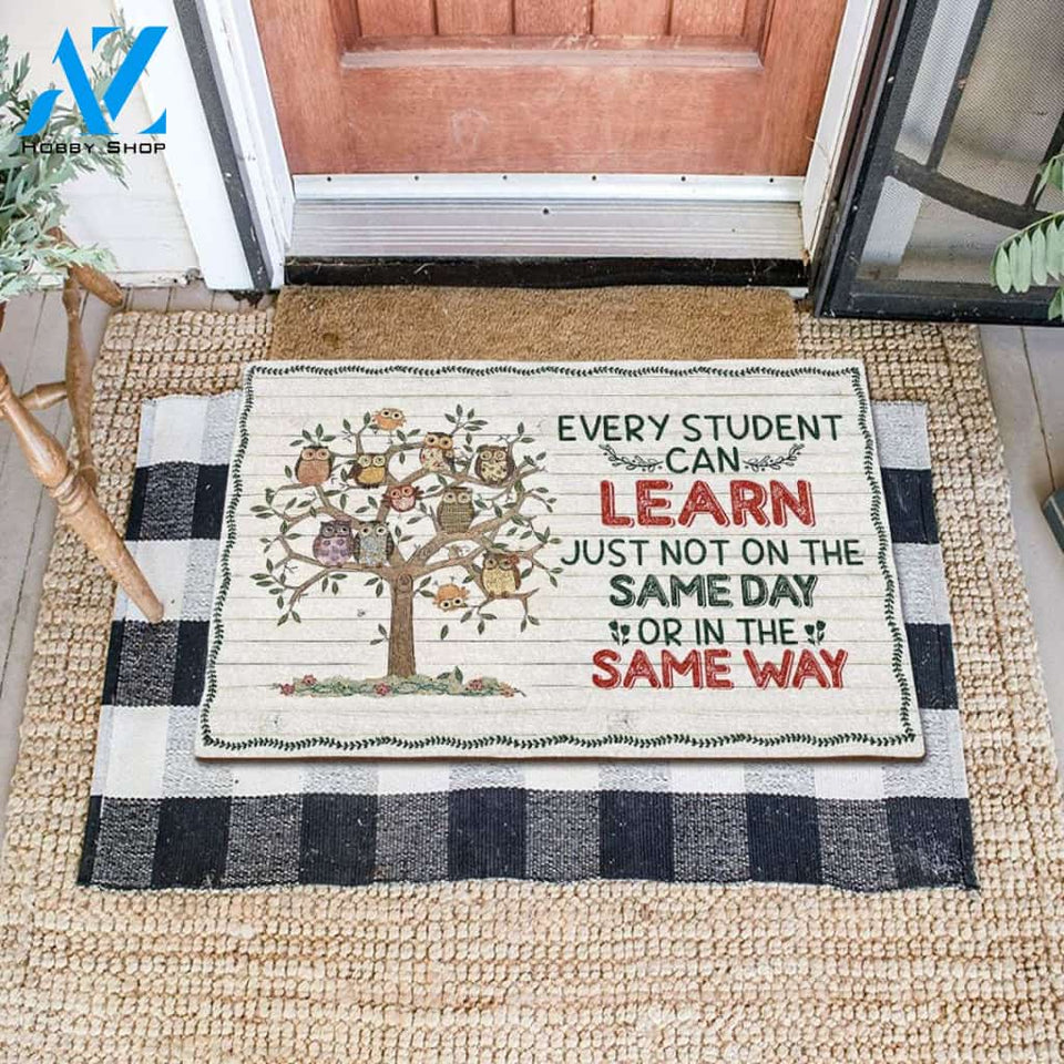 Owl Classroom Every Student Can Learn Indoor And Outdoor Doormat Warm House Gift Welcome Mat Birthday Gift For Teacher Class School Kid student