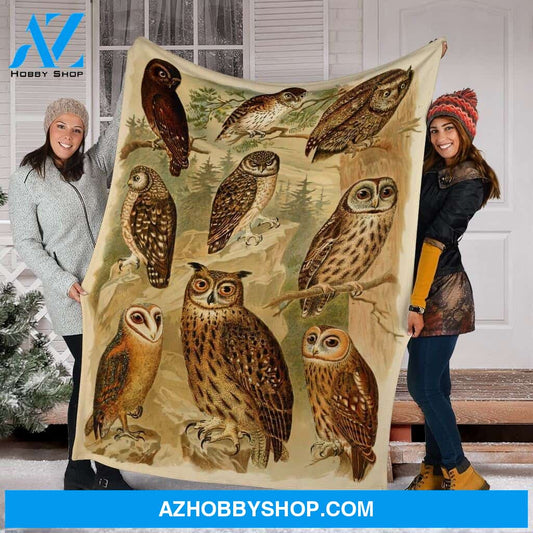 Owl Collection Fleece Blanket
