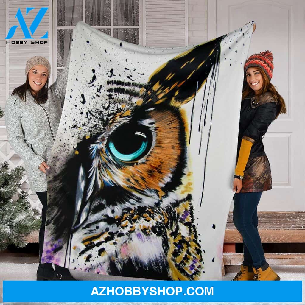 Owl Eye Fleece Blanket