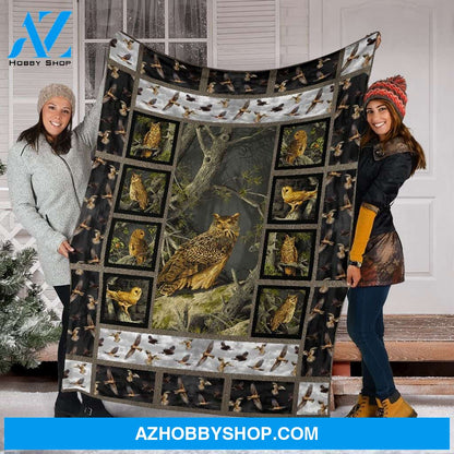 Owl Fleece Fleece Blanket