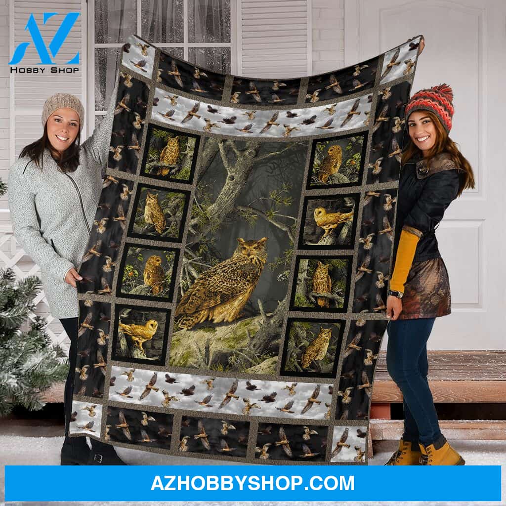 Owl Fleece Fleece Blanket