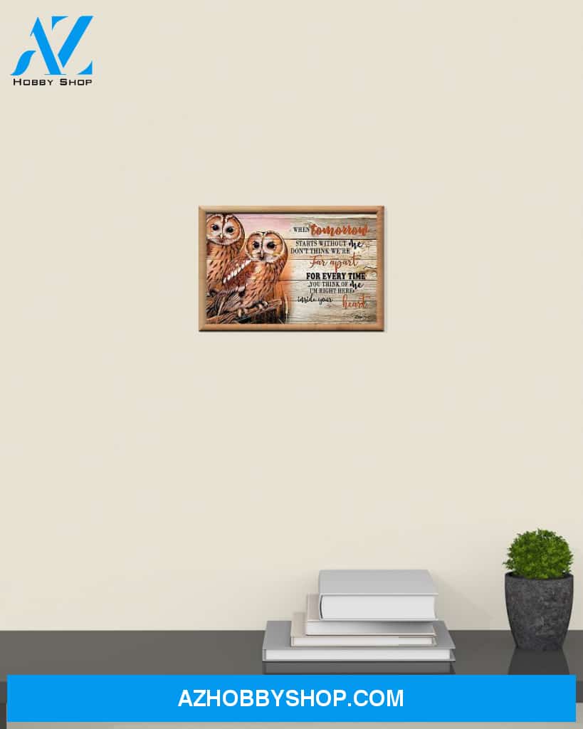 Owl I'm Right Here Inside Your Heart Canvas Decor, Wall Decor Visual Art