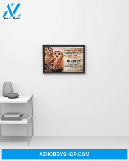 Owl I'm Right Here Inside Your Heart Canvas Decor, Wall Decor Visual Art