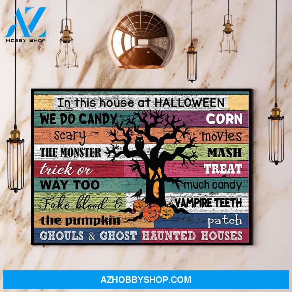Owl In This Horse Of Halloween You Do Candy Halloween Gift Canvas And Poster, Wall Decor Visual Art