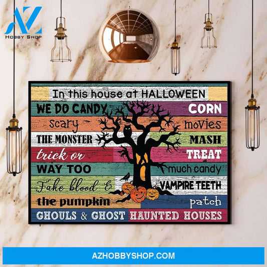 Owl In This Horse Of Halloween You Do Candy Halloween Gift Canvas And Poster, Wall Decor Visual Art