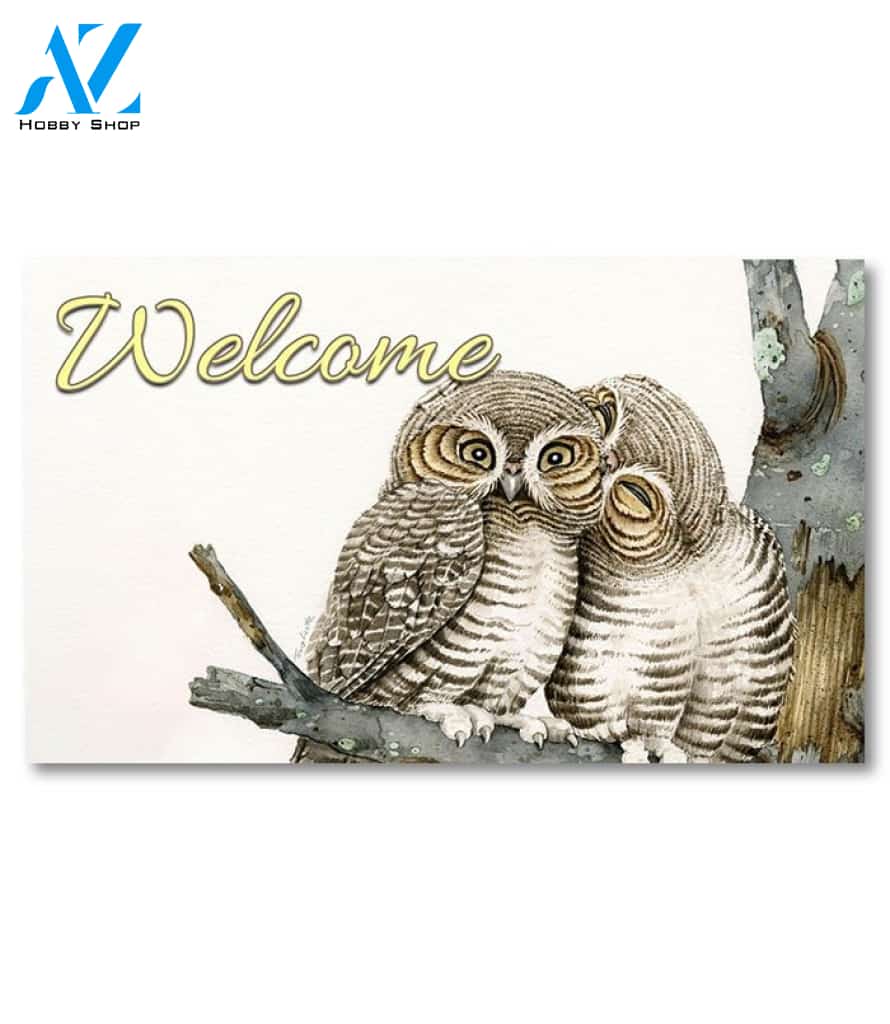 Owl Smooches Doormat - 18" x 30"