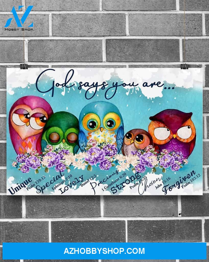 Top #41 Owls God Says You Are Canvas Wall Art, Wall Decor Visual Art Unique Gifts