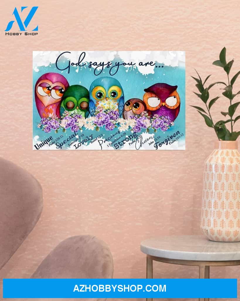 Top #41 Owls God Says You Are Canvas Wall Art, Wall Decor Visual Art Unique Gifts