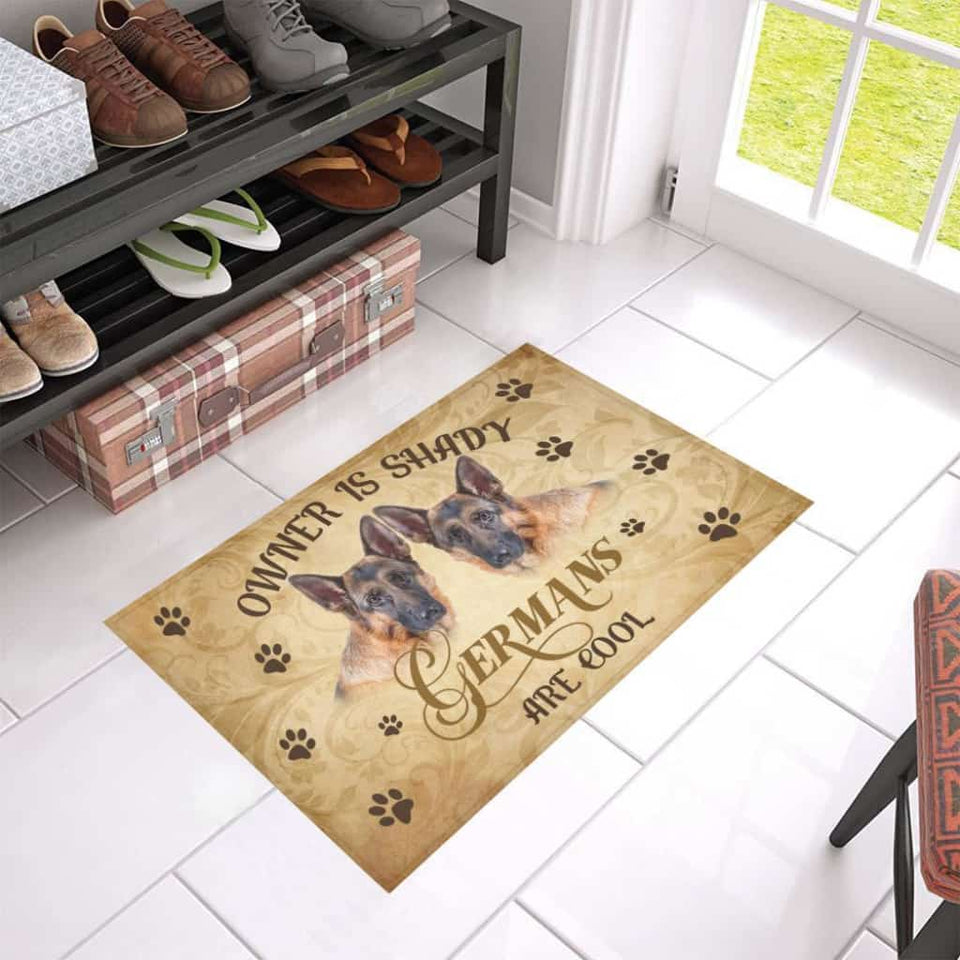 Owner Is Shady Germans Shepherd Dogs Lover Doormat Welcome Mat
