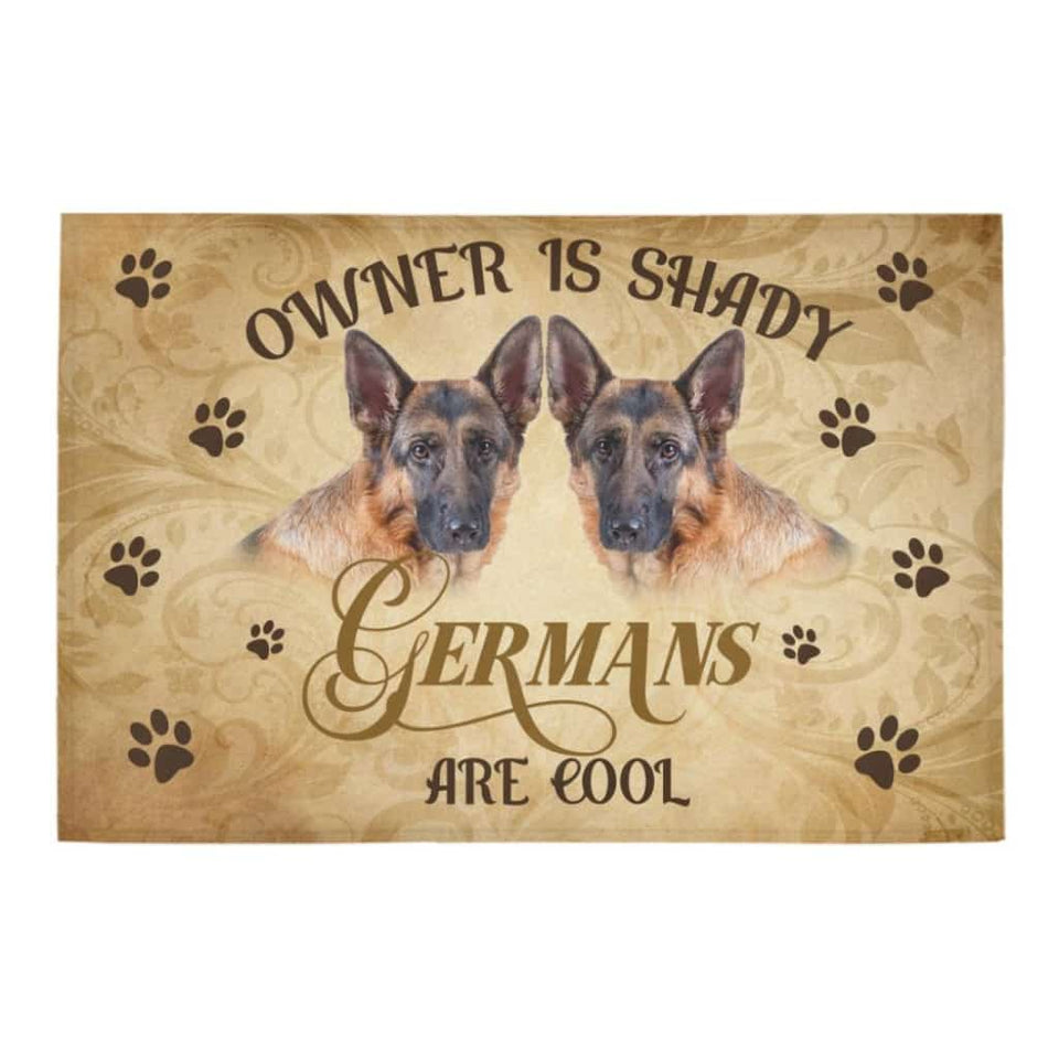 Owner Is Shady Germans Shepherd Dogs Lover Doormat Welcome Mat