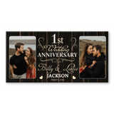 1st Anniversary Custom Canvas Print, 1 Year Wedding Anniversary Gift