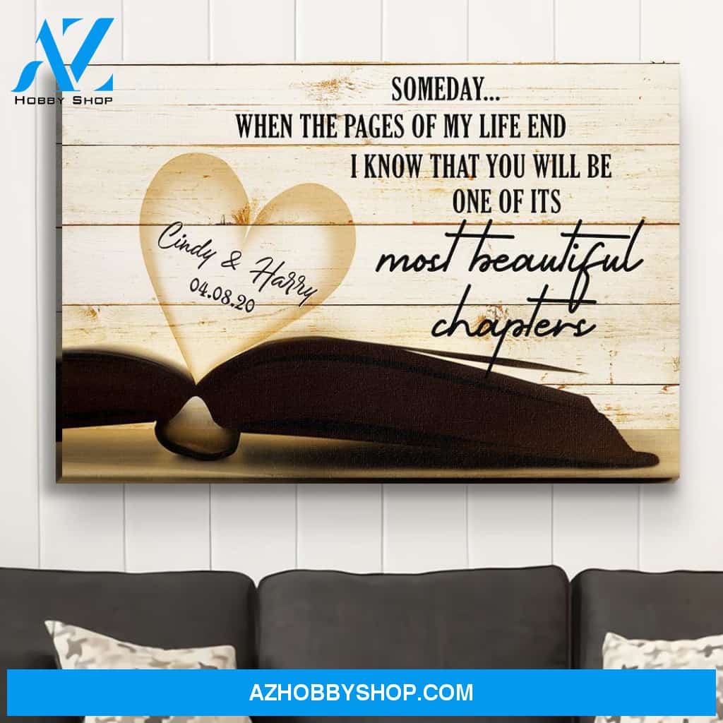 Pages Of My Life - Personalized Custom Name Canvas