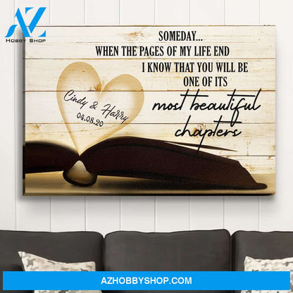 Pages Of My Life - Personalized Custom Name Canvas