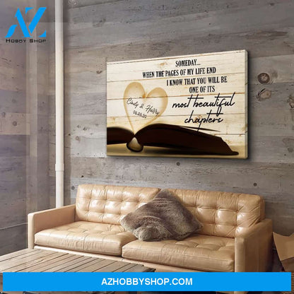 Pages Of My Life - Personalized Custom Name Canvas