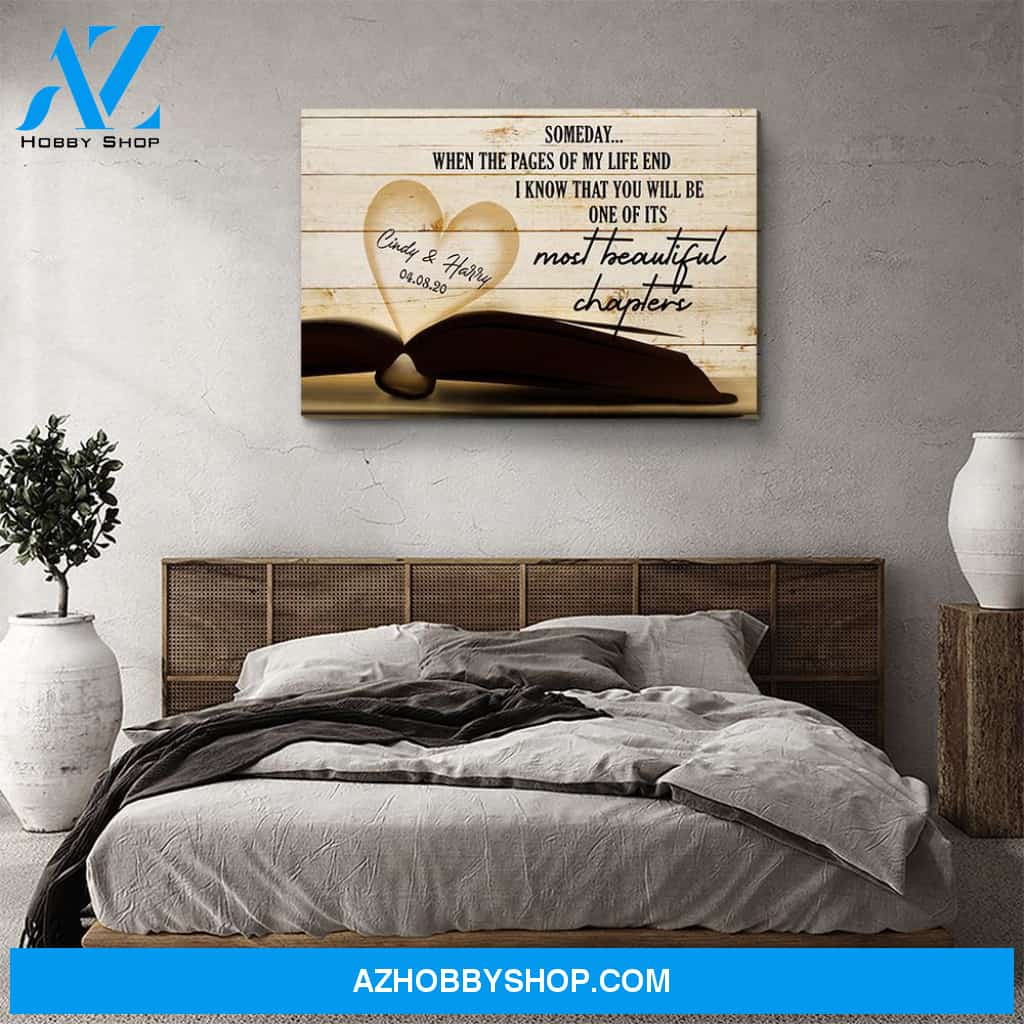 Pages Of My Life - Personalized Custom Name Canvas