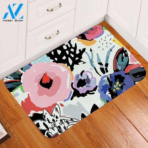 Painted Bouquet Door Mat