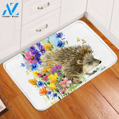 Painted Garden Hedgehog Door Mat