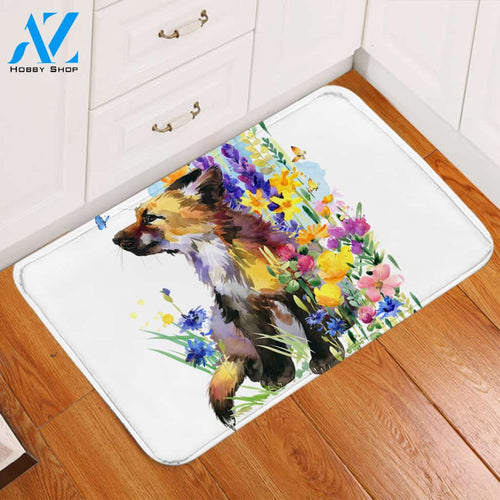 Painted Garden Puppy Door Mat