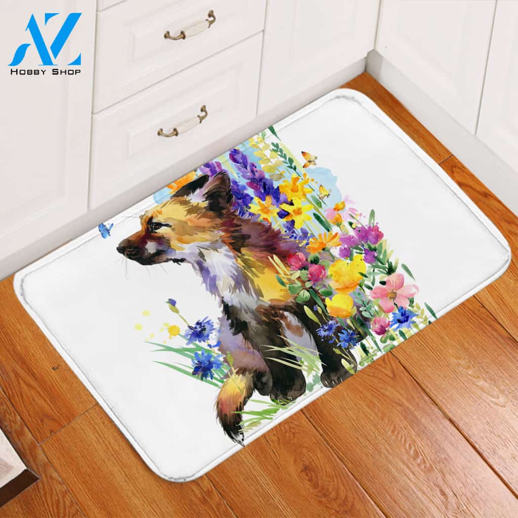Painted Garden Puppy Door Mat
