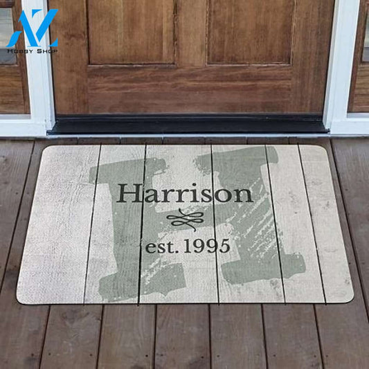 Painted Initial Family CLP1110092D Doormat